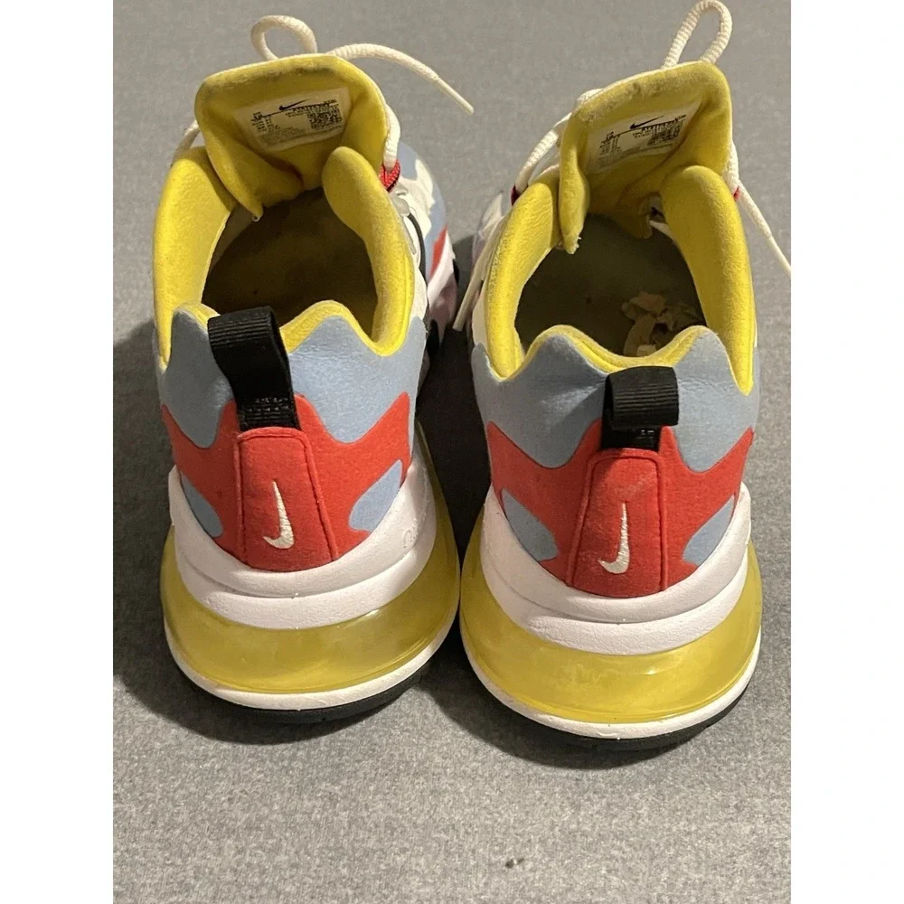 Nike Air Max 270 React Multi Color Sail Black Volt Men's Size 10